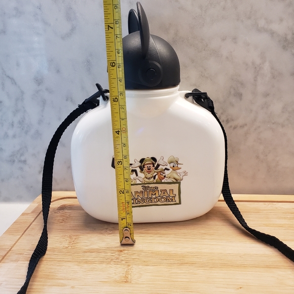 Disney Animal Kingdom Mickey & Friends Canteen Water Bottle & Strap - Picture 7 of 8